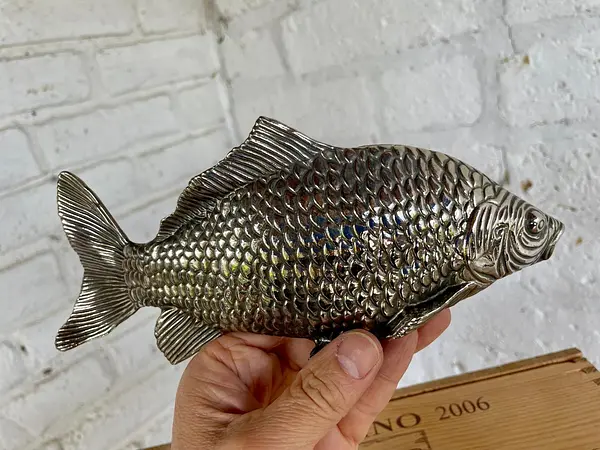 Servilletero Pez Metálico - Italia 1950