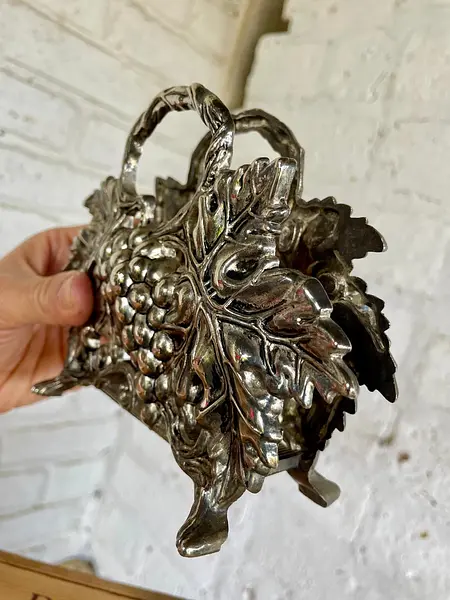 Servilletero Plateado Racimo De Uvas - U.S.A. 1994