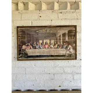 Ultima Cena Estampada Sobre Madera Joseph'S Studio