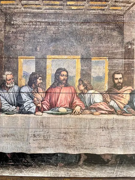 Ultima Cena Estampada Sobre Madera Joseph'S Studio