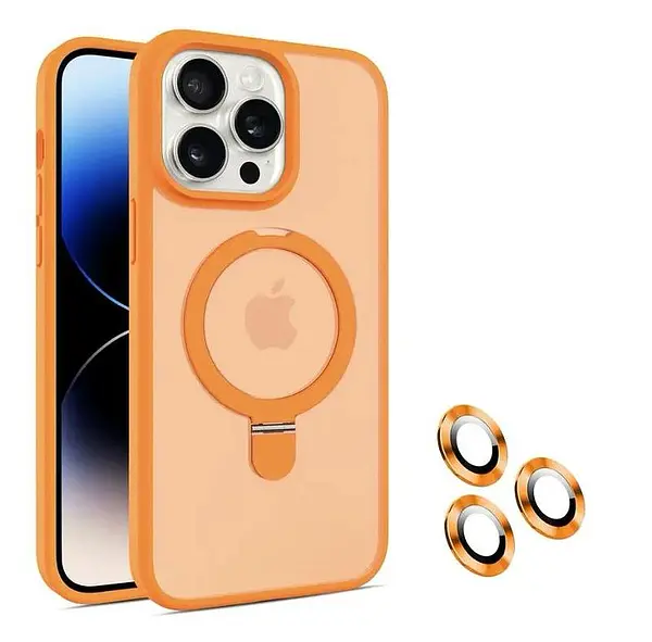 Case Magsafe Naranja Mate Soporte Iphone 12