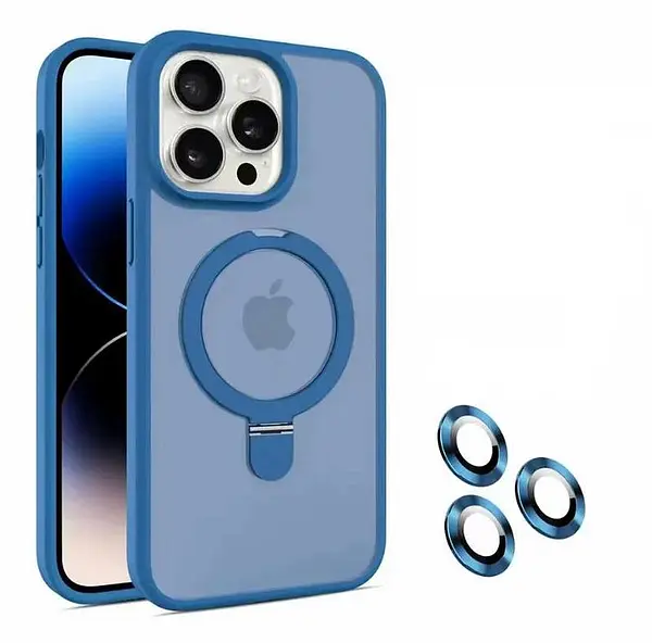 Case Magsafe Morado Mate Soporte Iphone 12
