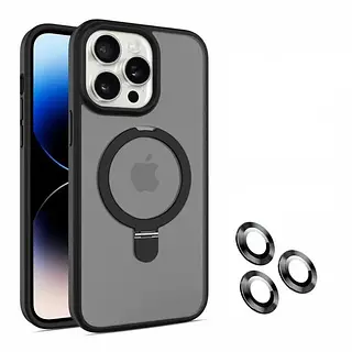 Case Magsafe Negro Mate Soporte Iphone 11pro+