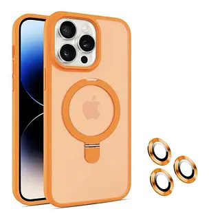 Case Magsafe Naranja Mate Soporte Iphone 11pro+