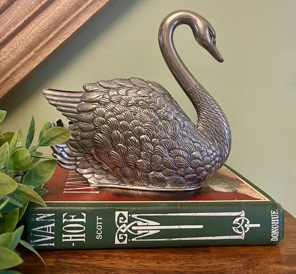 Servilletero Plateado En Forma De Cisne - Italia 1983