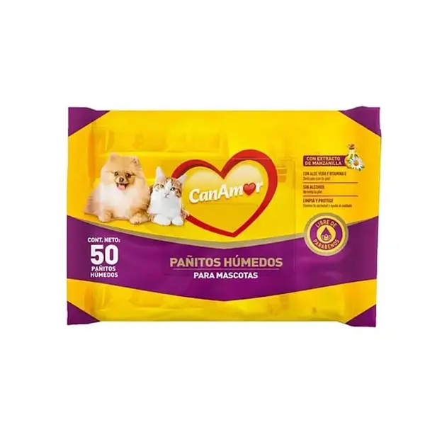 PAÑOS HUMEDOS *50 UNID CANAMOR