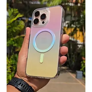 Case Transparente Degrade Tricolor Magsafe Iphone 16