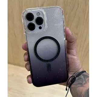 Case Magsafe Escarcha Negro Iphone 16pro+