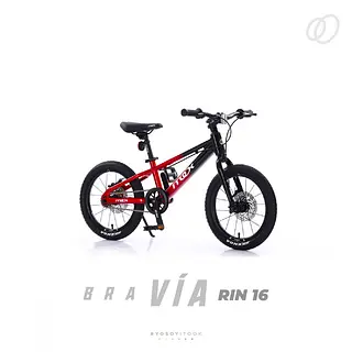 Bicicleta Itook Bravia T-12000 Rin 16" Rojo+Negro