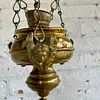 Lámpara De Iglesia En Bronce Con Ángeles - España 1900
