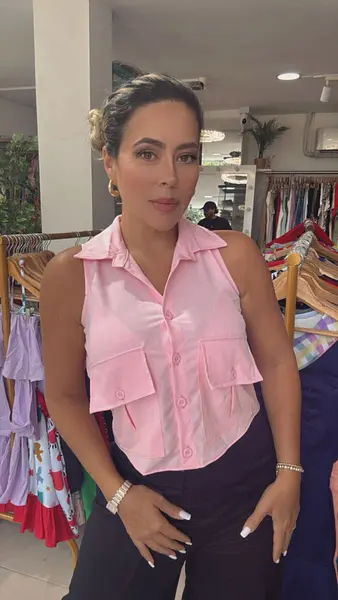 Chaleco Rosado De Moda Sofisticado