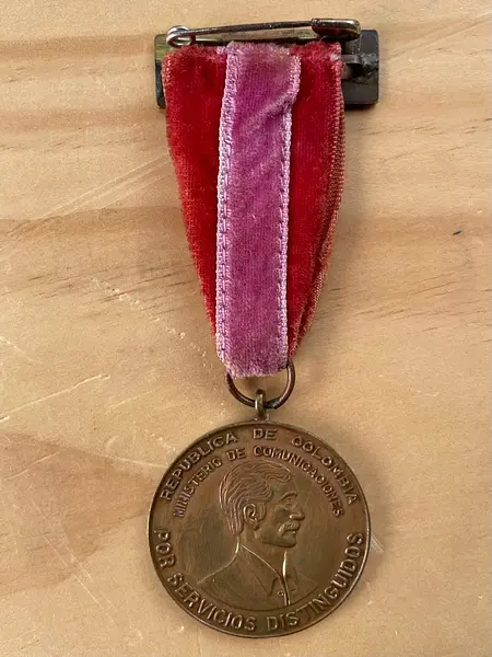 Medalla Ministerio De Comunicaciones - Colombia 1970