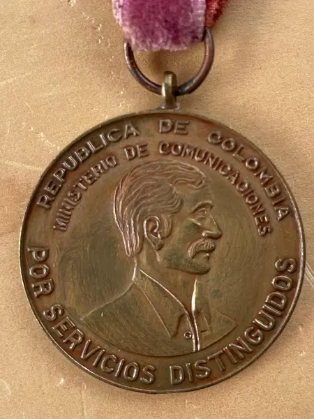 Medalla Ministerio De Comunicaciones - Colombia 1970