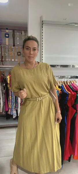 Vestido Verde Largo Estilo Bata