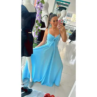 Vestido Largo Azul Bebe – Frescura Y Estilo