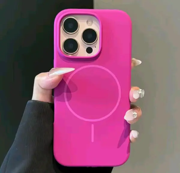 Silicon Case Magsafe Fucsia Iphone 15pro+