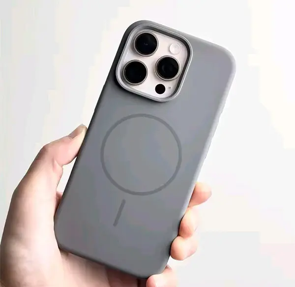 Silicon Case Magsafe Gris Iphone 15pro+