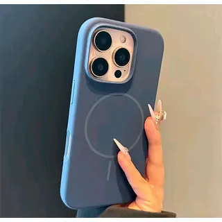 Silicon Case Magsafe Azul Iphone 13