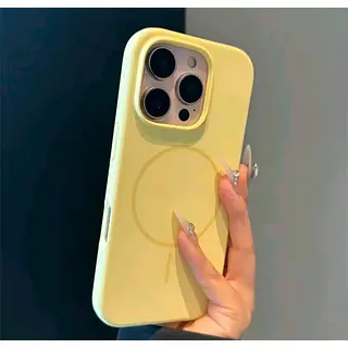 Silicon Case Magsafe Amarillo Iphone 15
