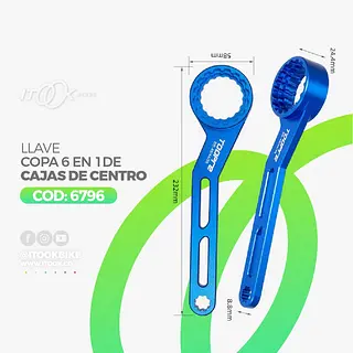 Llave Copa 6 En 1 De Cajas De Centro