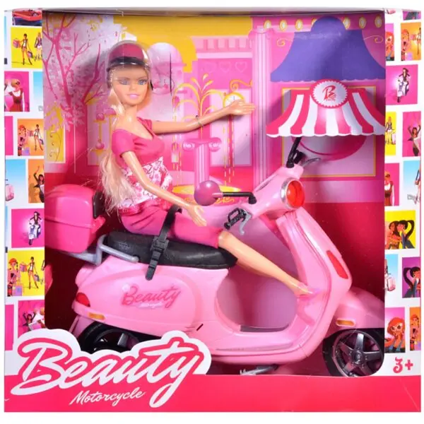 Muñeca Barbie En Motocicleta