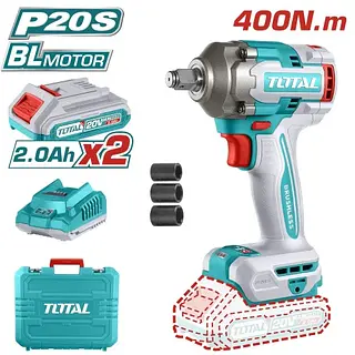 Taladro Impacto 20v 1/2" 400nm + 2 Baterías 2.0 Ah Total