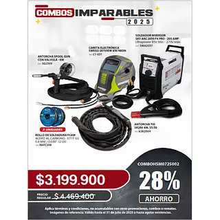 Soldador Inversor + Careta Electronica + Rollo De Soldadura.