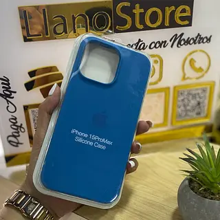 Silicone Case Azul Iphone 15