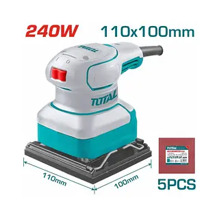 Lijadora De Palma 4 3/8"X 4" 240w + Lijas Industrial Total