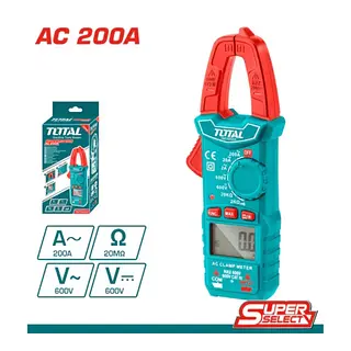 Pinza Voltamperometría Digital Ac/Dc 200a 600v (Total)
