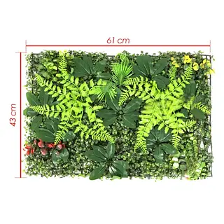 Panel De Flores Artificiales Bosque Verde