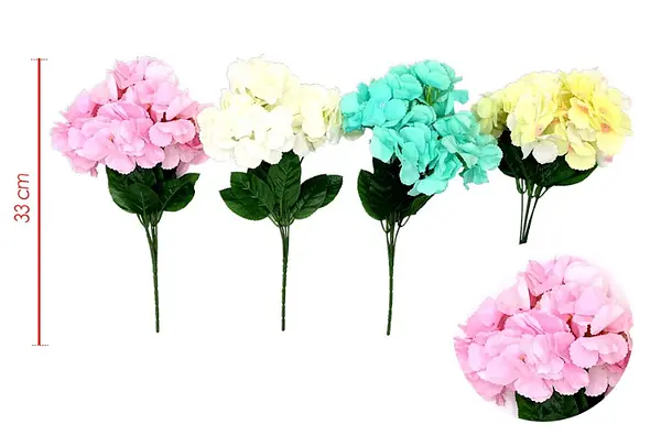 Ramo De Flores Hortensias Artificiales