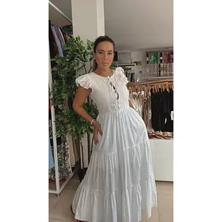 Vestido Blanco Largo – Estilo Romántico