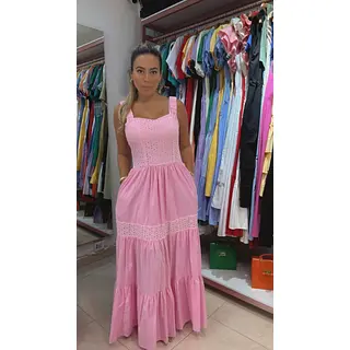 Vestido Largo Rosa - Sofisticación Y Elegancia
