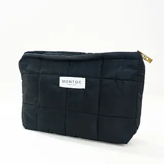 Cosmetiquera Negra En Tela Montoc