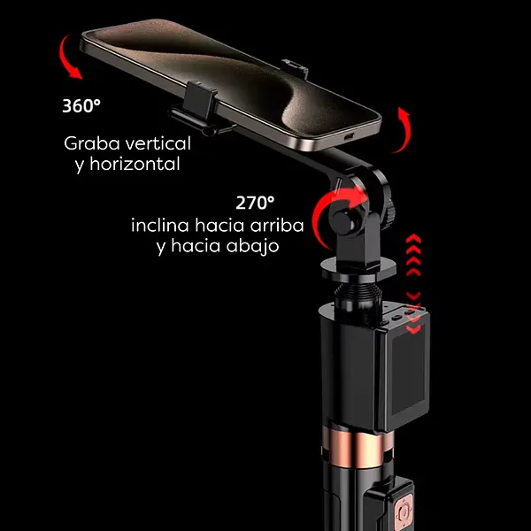 Tripode Para Celular Con Control Y Pantalla Inalámbrico