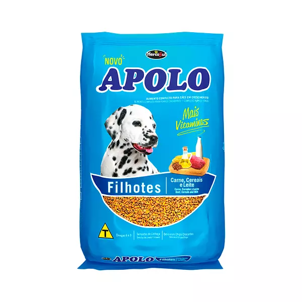 Purina para Perro Apolo Cachorros Sabor A Carne, Cereales y Leche con Omega