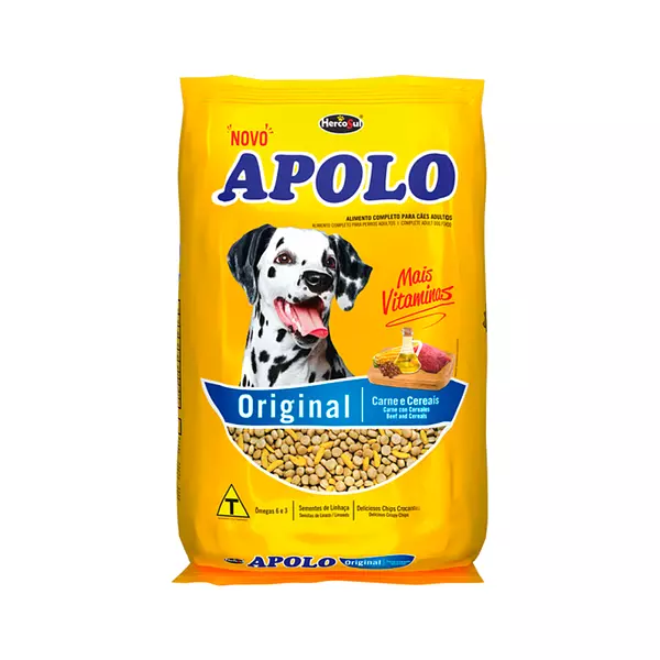 Purina para Perro Apolo Adultos Sabor A Carne, Cereales y Leche con Omega 3