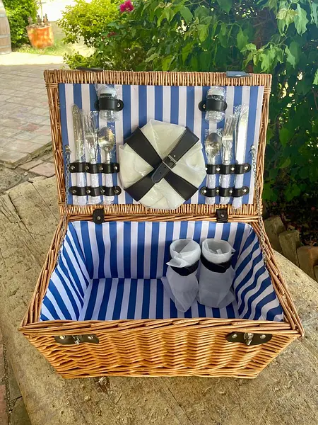 Canasta De Picnic Southern Living En Mimbre Con Manija