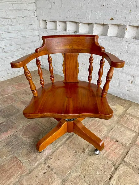 Silla De Capitán Giratoria Para Escritorio - Usa 1940