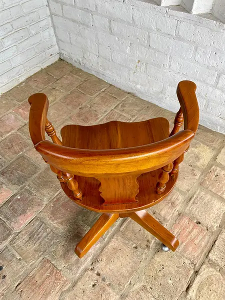 Silla De Capitán Giratoria Para Escritorio - Usa 1940