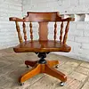 Silla De Capitán Giratoria Para Escritorio - Usa 1940