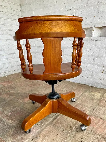 Silla De Capitán Giratoria Para Escritorio - Usa 1940