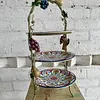 Soporte 3 Niveles Con Uvas Y Peras