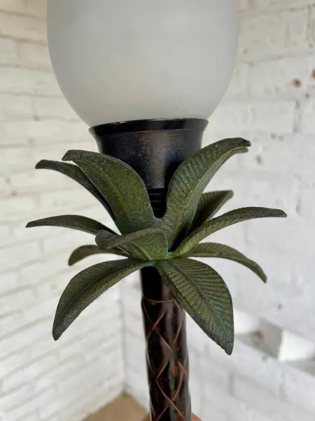 Candelabros X 2 Palmeras Con Brisero - India 1970