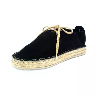 Espadriles de Yute y Cuero Negro