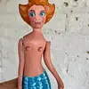 Sirena Artesanal Tallada En Madera
