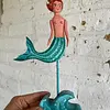 Sirena Artesanal Tallada En Madera