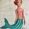Sirena Artesanal Tallada En Madera
