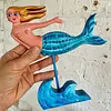 Sirena Artesanal Tallada En Madera